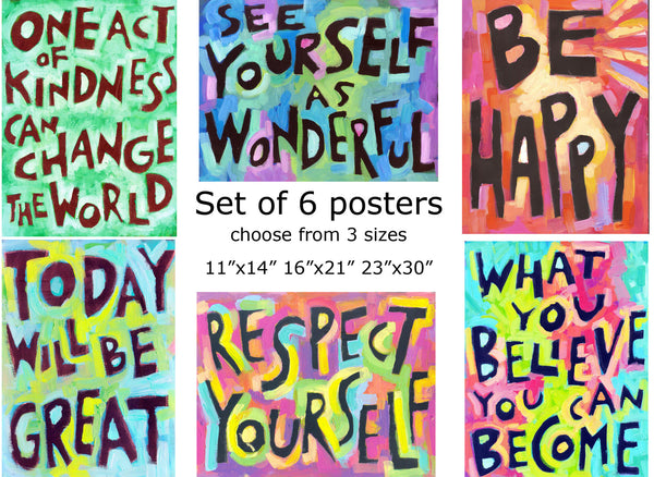 SAVE on a Set of 6 - Full size posters for Teachers