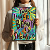 Motivational poster, inspirational art print, wall art daily affirmation, positive quotes home decor, empowerment, wall hanging, unframed, painting, teacher, councilor, classroom maximalist, mindfulness, mindset, inspiring, encouraging gift women 