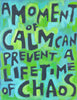 A moment of Calm can Prevent a lifetime of Chaos - Poster