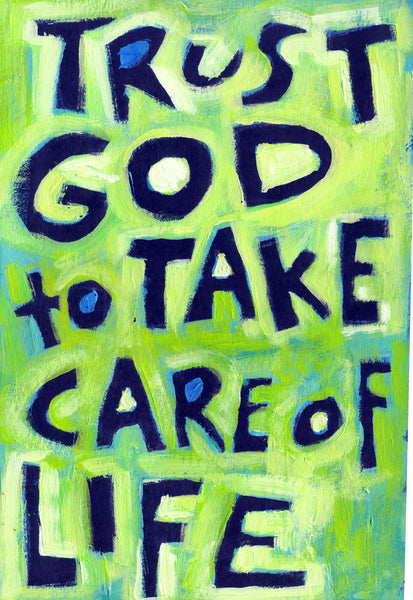 Trust GOD to Take Care of Life - Church Christian , faith Ministry Poster