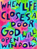 When Life Closes a door ..opens a window - Sunday School poster