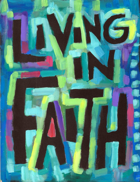 Living in FAITH - Christian, Spiritual Poster