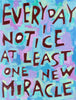 Everyday I notice at least one new Miracle